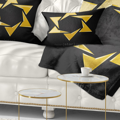 Luxury Golden Star - Abstract Printed Pillow