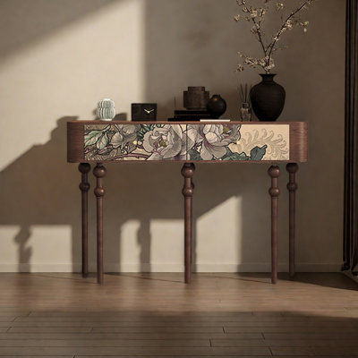 Console minimaliste en bois de style français