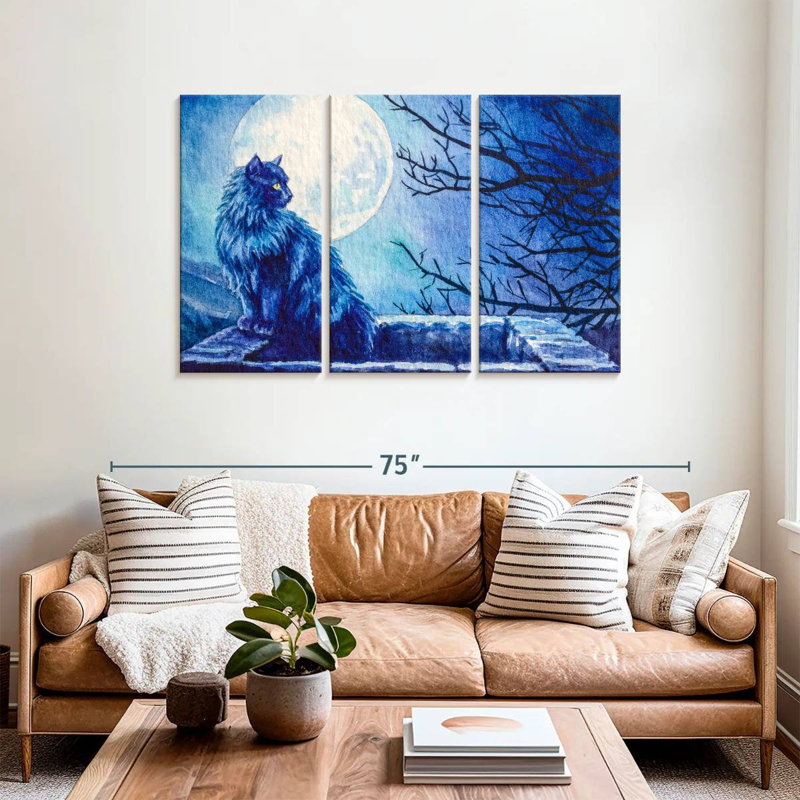 Blue Cat, 36" H x 57" W