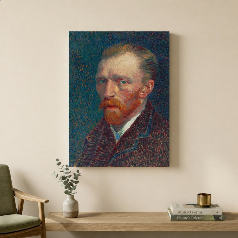 Autoportrait, 1887 par Vincent Van Gogh - Impression sur toile, 18 po x 24 po / toile tendue / ne s'applique pas