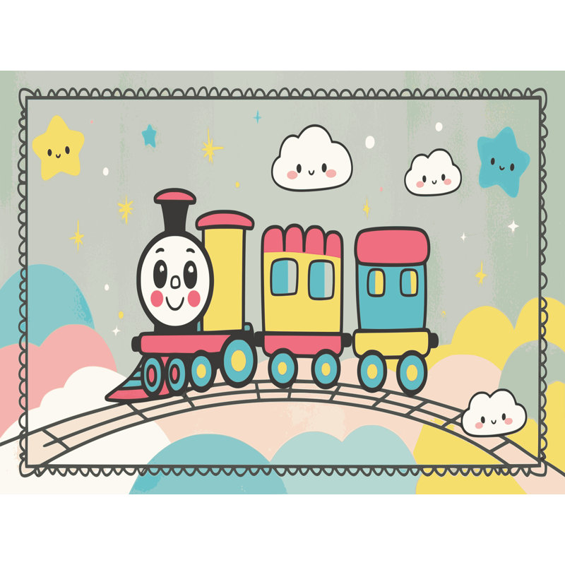 Tapis pour enfant Zoomie, Rectangle de 5 pi x 8 pi