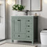 Ensemble de meuble-lavabo simple 30 po avec lavabo, robinet, peinture à la main écologique