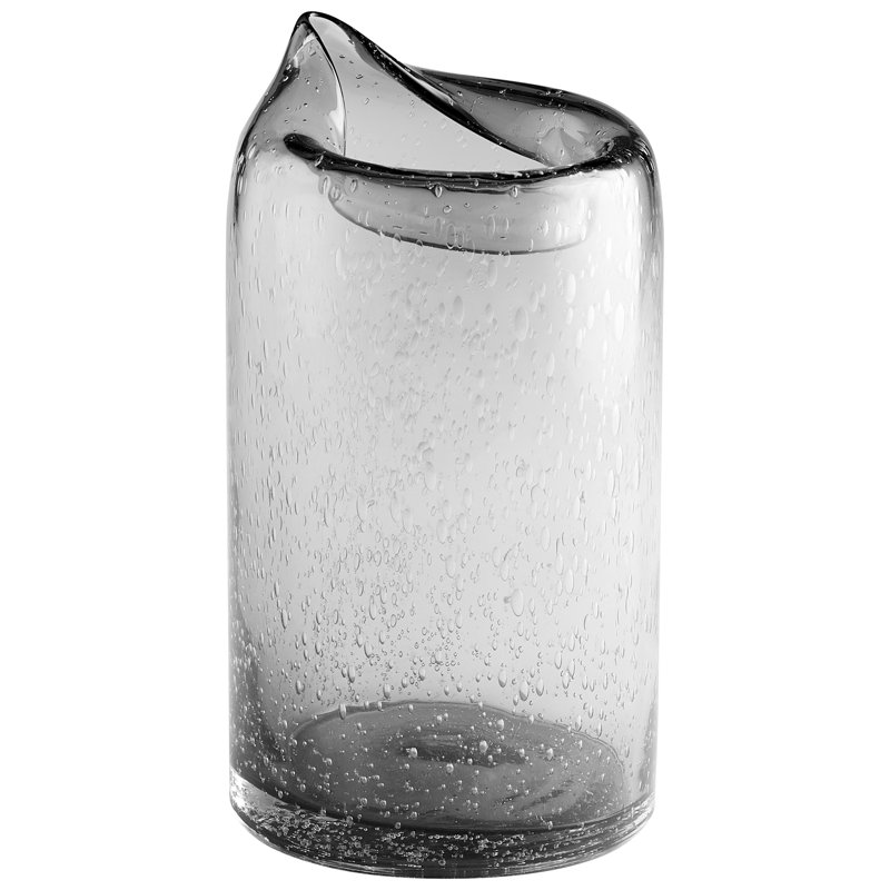 Oxtail Glass Table Vase, 12" H x 6" W x 6" D