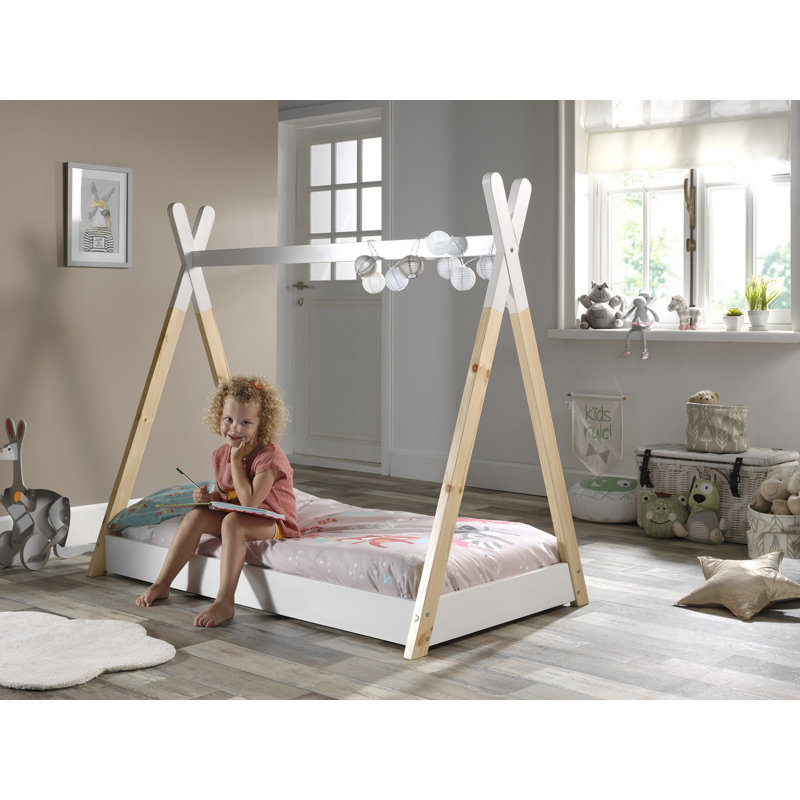 Sheila Toddler Canopy Bed, European Single (90 x 200cm), White