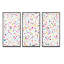 «Color Waves of Polka Dots», reproduction de cadre photo sur toile 3 pièces-777533516-777533517