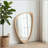 Irregular Solid Wood Mirror in Oak Color (20x30)
