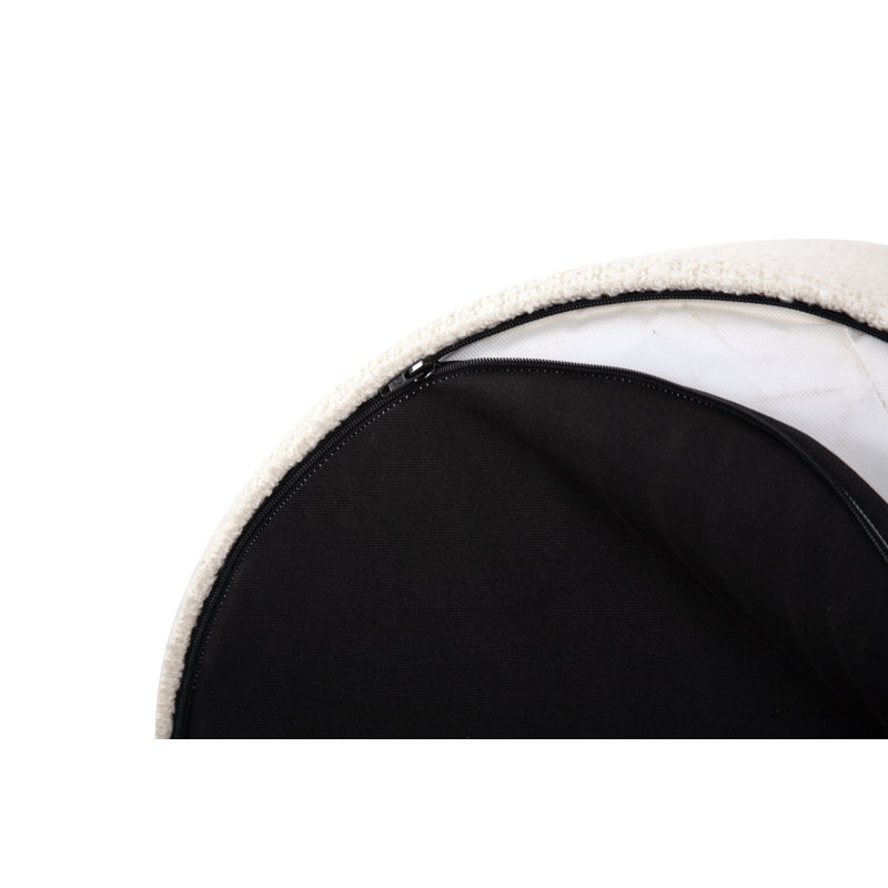 Repose-pieds Ashlan, Barbet naturel 100% polyester