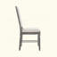 Set Of 2 Linen Upholstered Dining Chairs, Cream And Weathered Grey