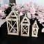 3 Piece Wood Floor Lantern Set