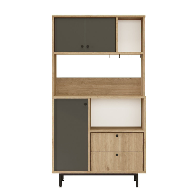 Armoire polyvalente Colesen, Noir / Beige