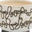S/2 Ceramic 6/8" Scribble Footed Planter