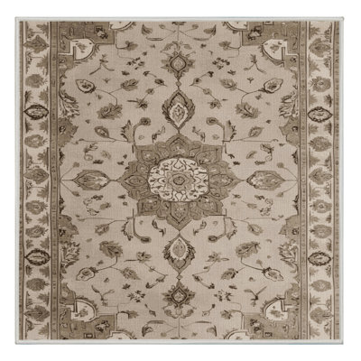 Machine Washable Tabriz Beige Area Rug