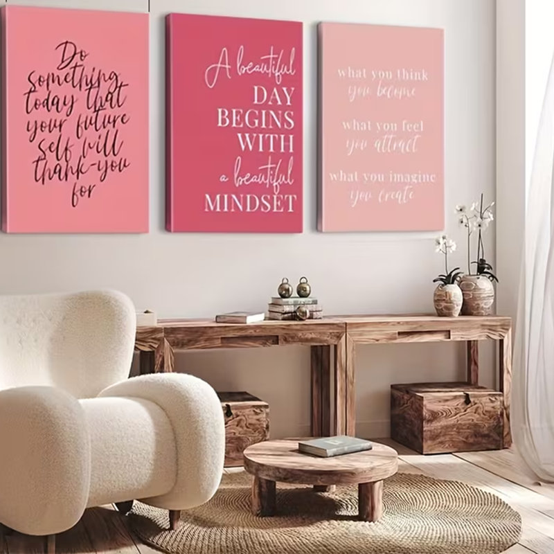 3 Piece Wrapped Canvas Print, 40 cm H x 90 cm W