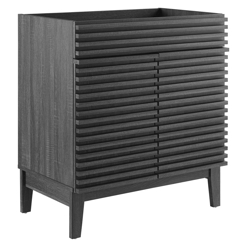 Modway Render 29" Single Bathroom Vanity Base Only, Charcoal