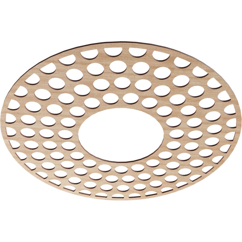 Médaillon de plafond en bois Fink, Aulne, H 34 po x l 34 po x P 0,25 po