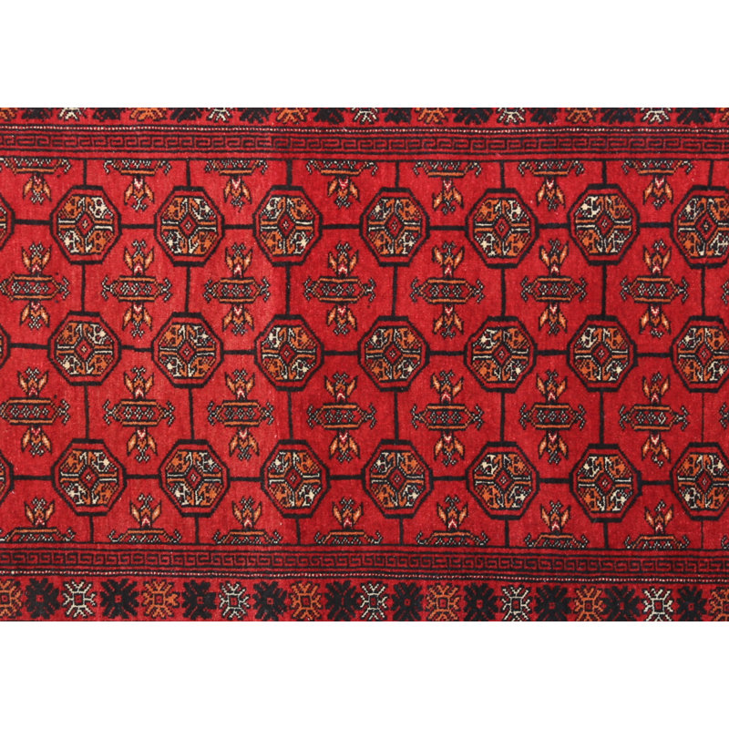 Hand-Knotted High-Quality Red Runner