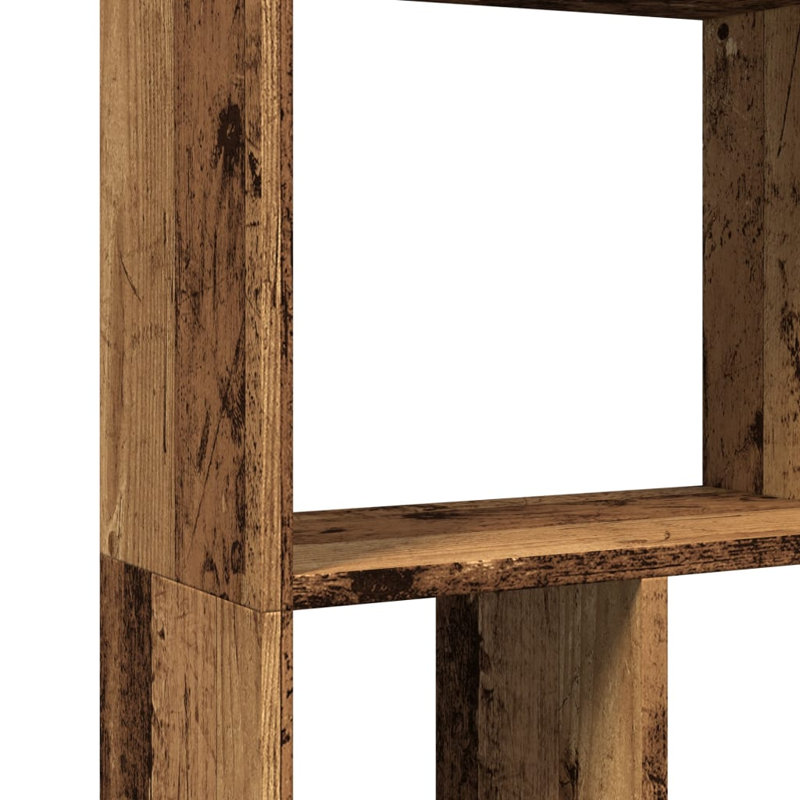 Schrey 94.5cm H Book Cabinet Bookcase, (8 Shelves) 120cm H x 60cm W x 20cm D, Old wood