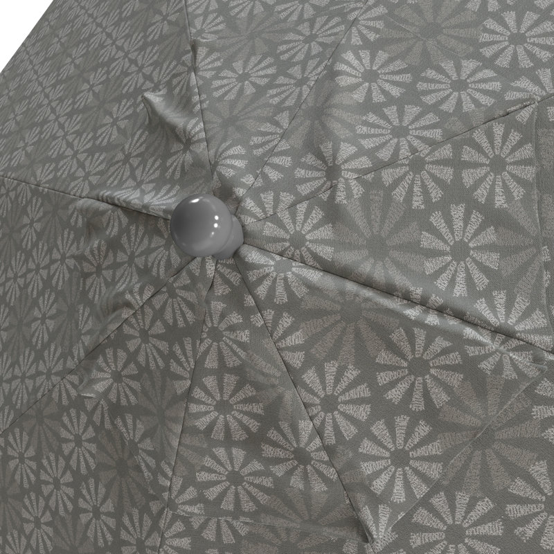 Parasol de marché 108 "x 108 Santana, Acier Welfleet Outdura®, Argent anodisé
