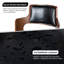 Ensemble de tabourets de comptoir en tissu noir d'inspiration Mid-Century, conception ergonomique avec sièges rembourrés confortables et structure en bois d'hévéa robuste-1209906811