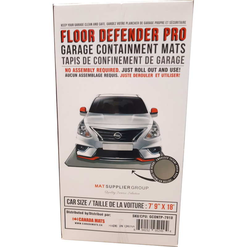 Rouleau de plancher de garage Floor Defender en gris, L 93 po x L 216 po