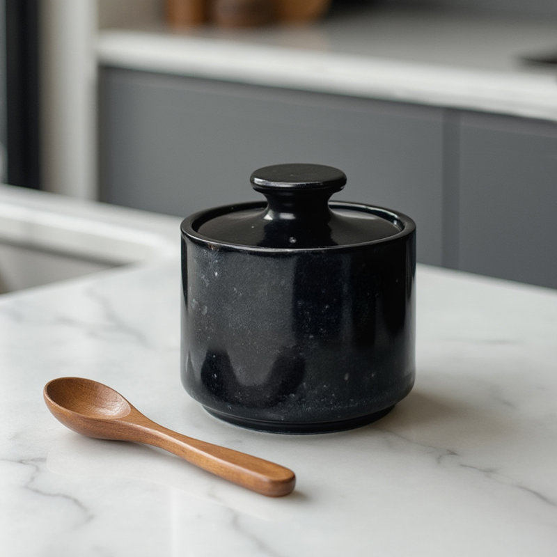 Single Salt Cellar, Black