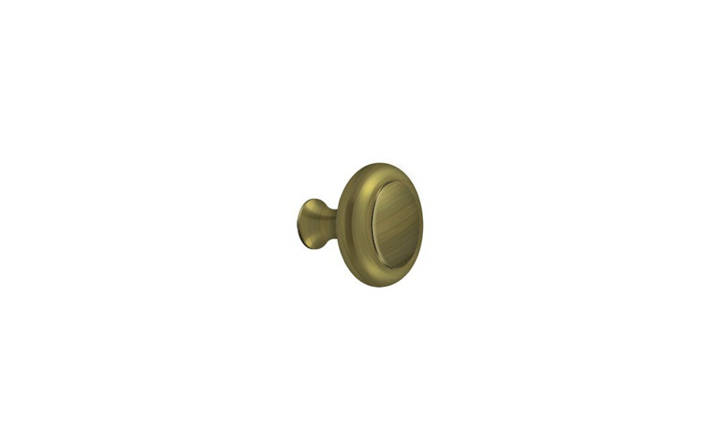 Mushroom Knob, Antique Brass