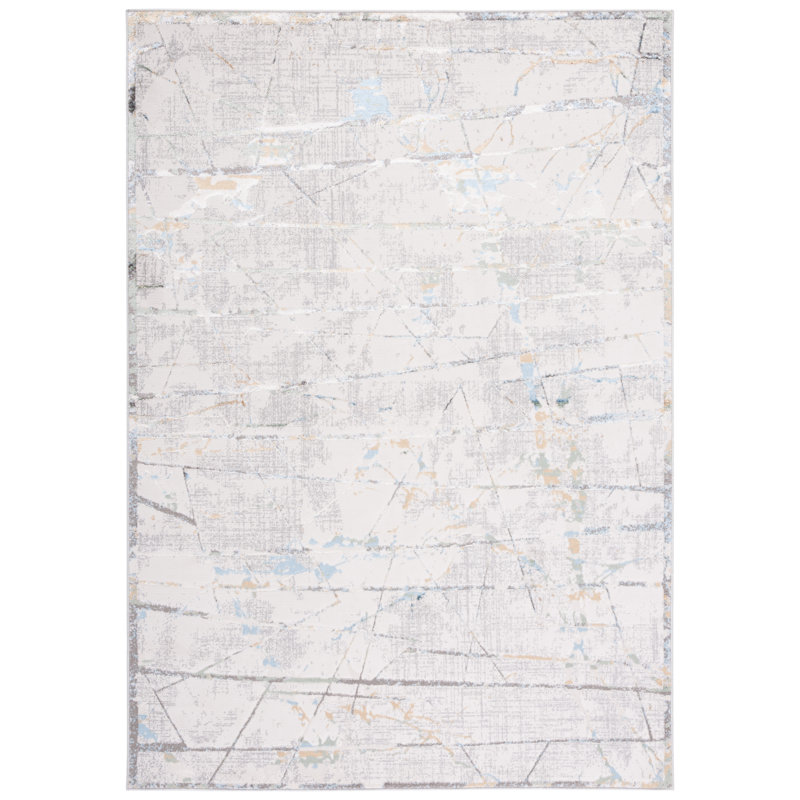 Wayde Beige/Gray Area Rug, Rectangle 8' x 10'