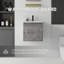 Meuble-lavabo flottant avec lavabo, porte à fermeture en douceur, lavabo en céramique, contreplaqué-133039507