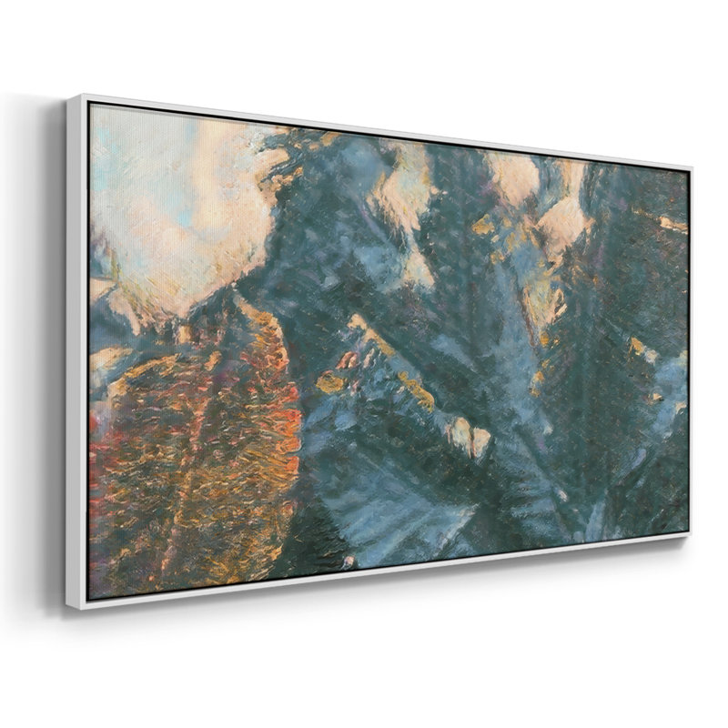 Cabana View Monet I - Toile tendue avec châssis encadré - Prêt à être accroché, H 25 po x l 49 po, Blanc