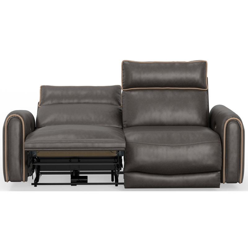 Fauteuil inclinable électrique Ayoka avec appui-tête réglable, Polyester brun, H 41 po x l 84 po x P 39 po