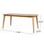 Table en bois pour la salle à manger - l 70,63 po x P 36,14 po et H 29,71 po