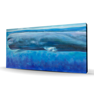 Art sur toile de cachalot | Décoration côtière aquatique