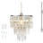 Modern Plug-In Chandelier With Faux Crystal Pendant Light Fixture, Adjustable Cord And On/Off Switch For Bedroom, Dining Room, And More