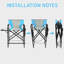 26In Iron Pipe Folding Director Chair With Built-In Cup Holder, Side Table, Storage Pocket-622272757