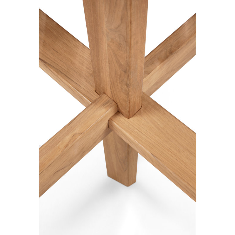 Outdoor Round Teak Dining Table, 64.2" Diameter