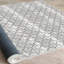 Tapis 100% coton de qualité supérieure, 31,5 po x 118,1 po | 1200 g / m², velours de 0,4 po de hauteur, antibactérien, antidérapant en PVC | Lavable à la machine, crème élégante, gris et blanc | Doux et durable pour le décor du salon et de la chambre à coucher-112937126