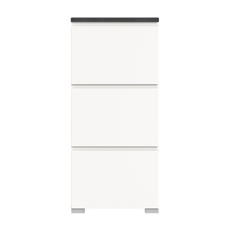 Shoelove Shoe Cabinet, Black/White