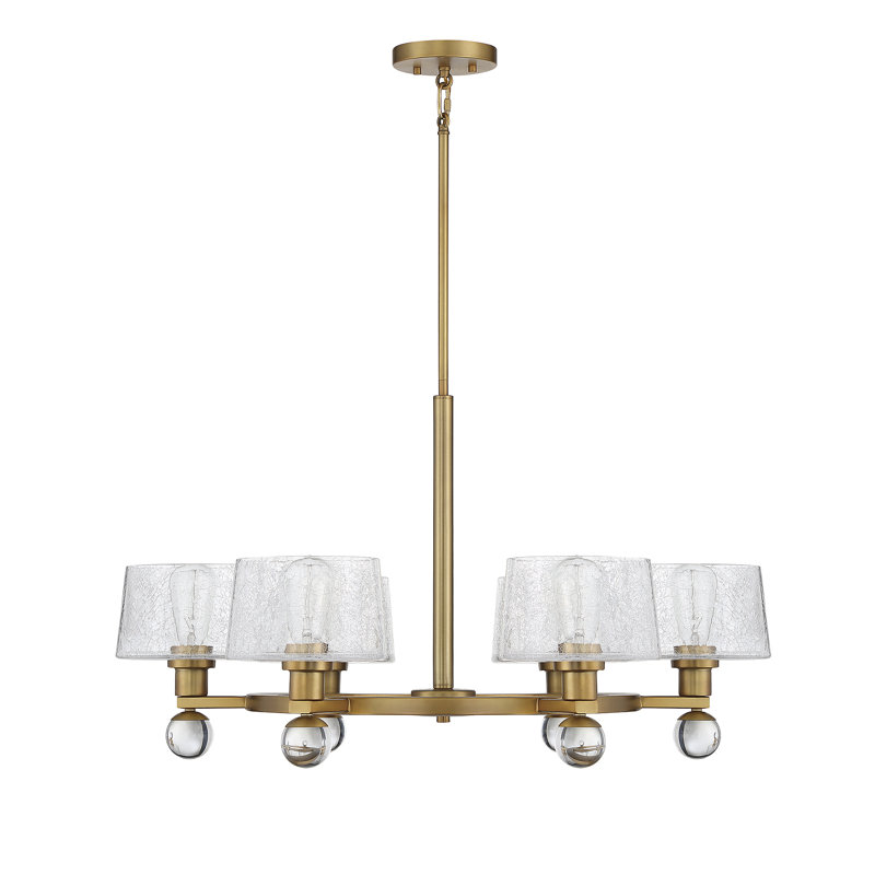 Lustre géométrique à 6 lumières Kirbyville, Laiton chaleureux