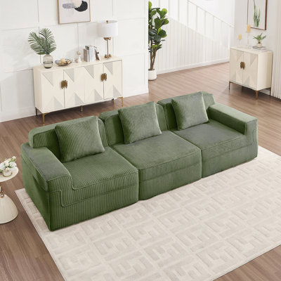 Canapé moderne et modulaire sans siège avec sièges profonds et coussins décoratifs, pour les réunions de famille et les moments de détente