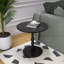 Table d'appoint ronde 23 po, table d'appoint ronde, petite table pour petits espaces, table de chevet moderne avec pieds en bois massif pour le salon 23 po-985815795