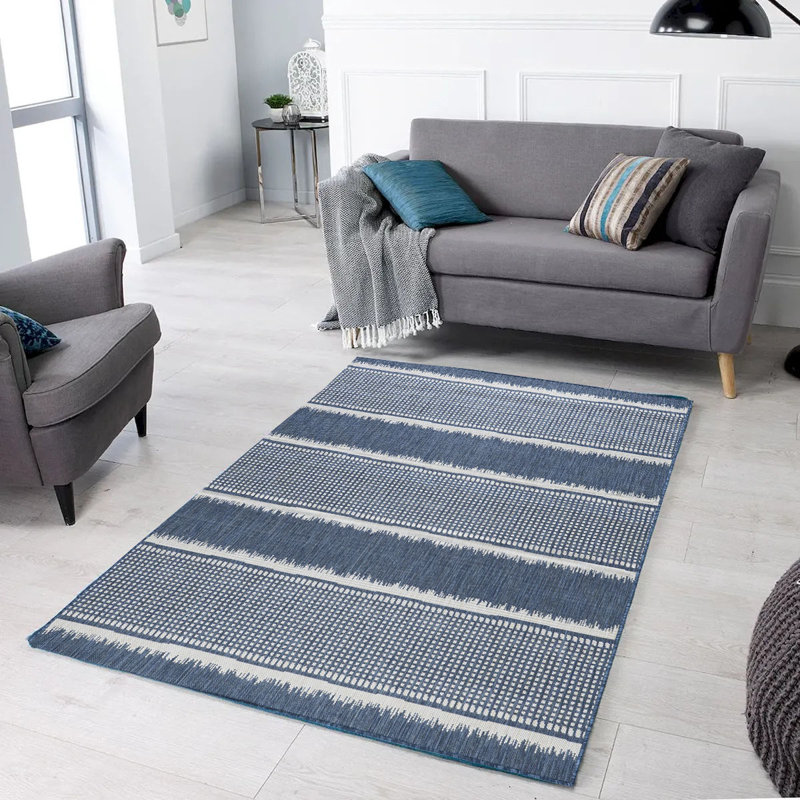 Tapis bleu Oksana, Rectangle 5 pi x 3 pi 3 po