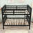Full Over Full Wood Bunk Bed With Ladder-2035612148
