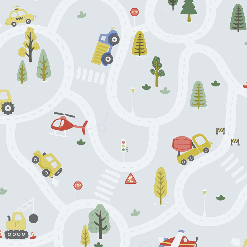 10.05m x 53cm Matte Wallpaper Roll, Blue