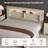 Queen Headboard, Storage, RGB LED Lighting, USB & AC Charging Station, Recessed Baseboard – Modern Wood Bedroom Furniture-1239856385-1239856415