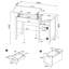 Bureau rustique à dessus relevable en muscade