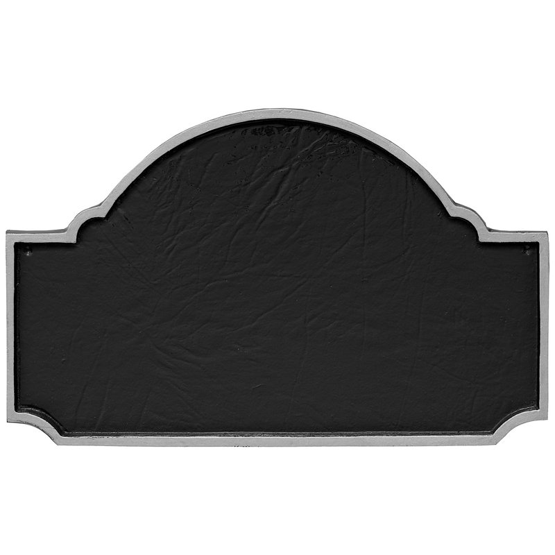 Plaque d’adresse murale sur 1 ligne fitzgerald, Noir / argent
