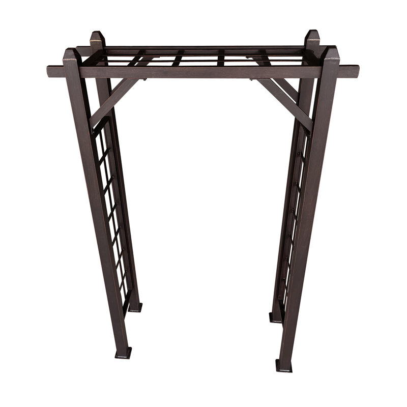 Arche de jardin moderne en aluminium, Bronze