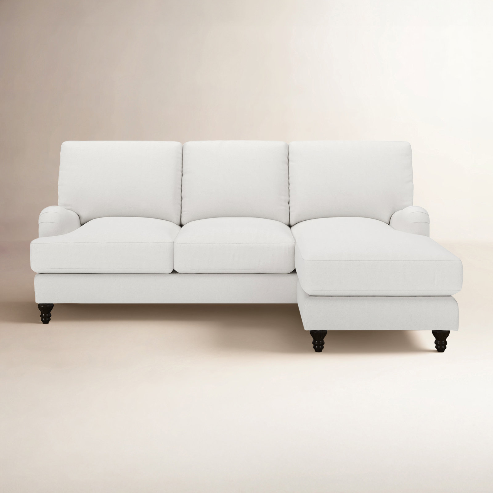 Walters Upholstered Sectional With Reversible Chaise, Macarena Beige