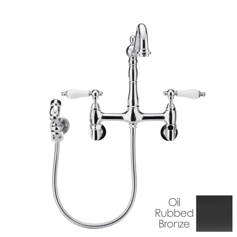 Chevington Kitchen Faucet with Side Spray, Oil Rubbed Bronze