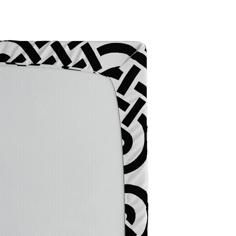 Microfiber Geometric Fitted Sheet, Full/Double Fitted Sheet